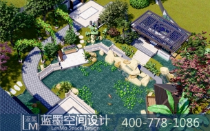 云南昆明新中式别墅庭院设计